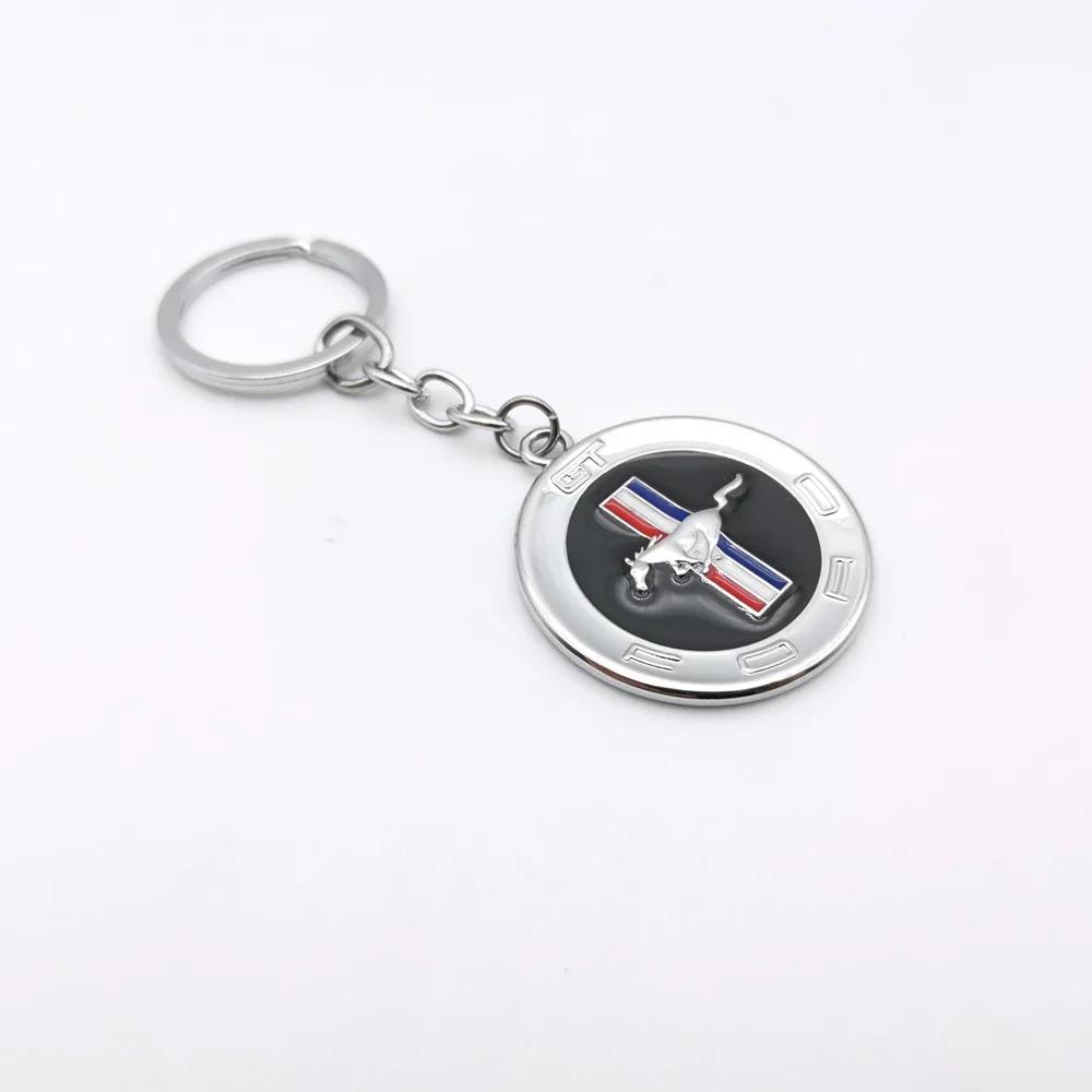 Car Sticker 2026 Ford New 2025 Hot 1Pc Metal 3D Car Styling Keychain Running Horse Emblem Badge Keychain Keyring Key Chain for F