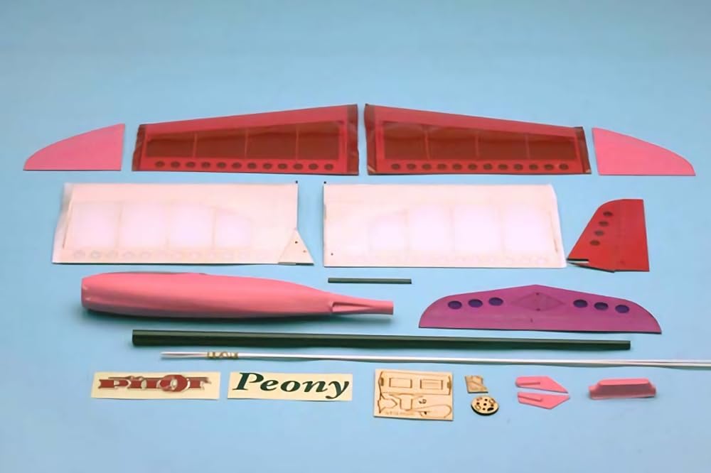 OK Mokei PILOT Peony Basic Electric Glider with Radio 11334 (1.34m) Film-Coated Rudder, Control,
