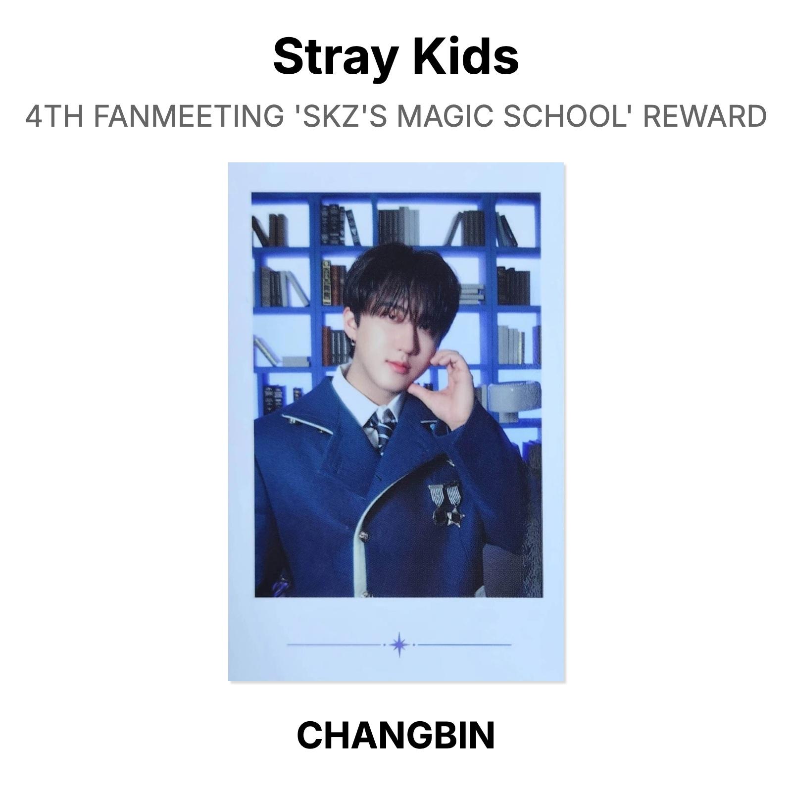 Stray Kids 4TH FANMEETING SKZ S MAGIC SCHOOL REWARD Official Photocard CHANGBIN