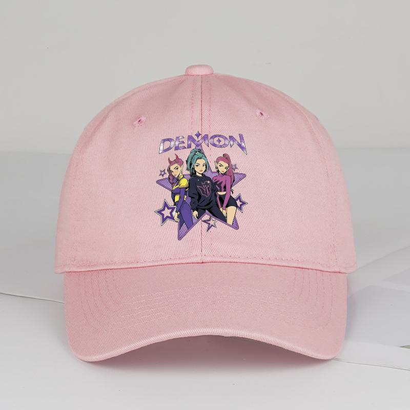 

Demon Girl Group Cartoon Print Baseball Cap Unisex WoUnisex Y2K Streetwear Washed Cotton Adjustable Dad Hat Sun Hat