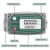 Epidioxi Digital Flow Meter, Turbine Flow Meter, High Accuracy ±1% with Instantaneous and Accumulative Flow Measurement, Stainless Steel, for Water, F