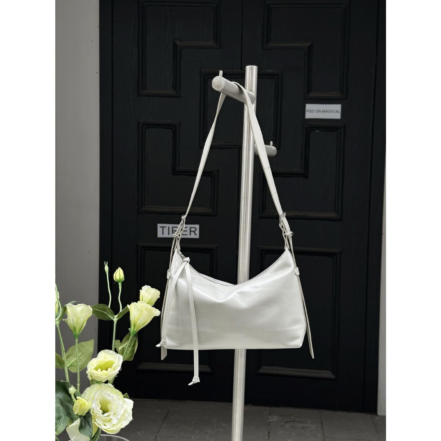 

Женская сумка через плечо из коровьей кожи, сумка-мессенджер для мобильного телефона, женская мода, простая и щедрая, практичная однотонная сумка из мягкой кожи белый