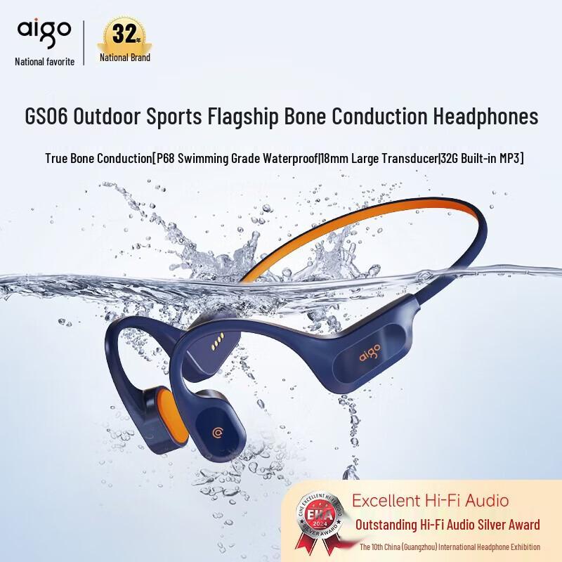 Aigo G03PRO True Bone Conduction Swimming Headphones