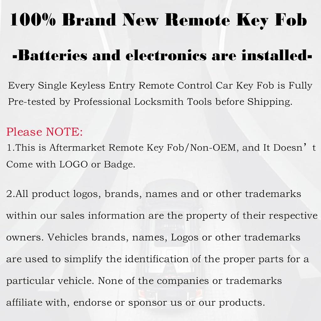 MechanMagic Key Fob Replacement Fits For CWTWB1U793 Ford F-150 2004-2014 F-250 F-350 F-450 Flex 2009-2017 Explorer 2001-2015 Escape Ranger Fusion