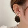 Earrings Korean Style Earrings Pearl Stud Earrings Women Zinc Zinc Alloy Earrings Tulip Rhinestone Jewelry