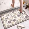 Toilet Diatom Mud Quick-drying Foot Mat Toilet Floor Mat Bathroom Non-slip and Strong Water Absorption Door Carpet Bathroom