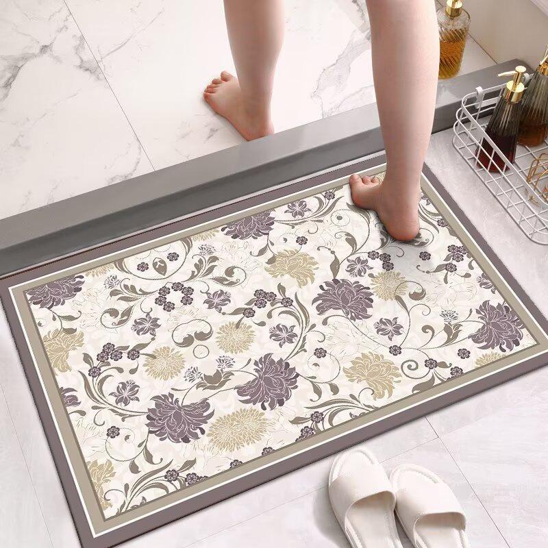 Toilet Diatom Mud Quick-drying Foot Mat Toilet Floor Mat Bathroom Non-slip and Strong Water Absorption Door Carpet Bathroom
