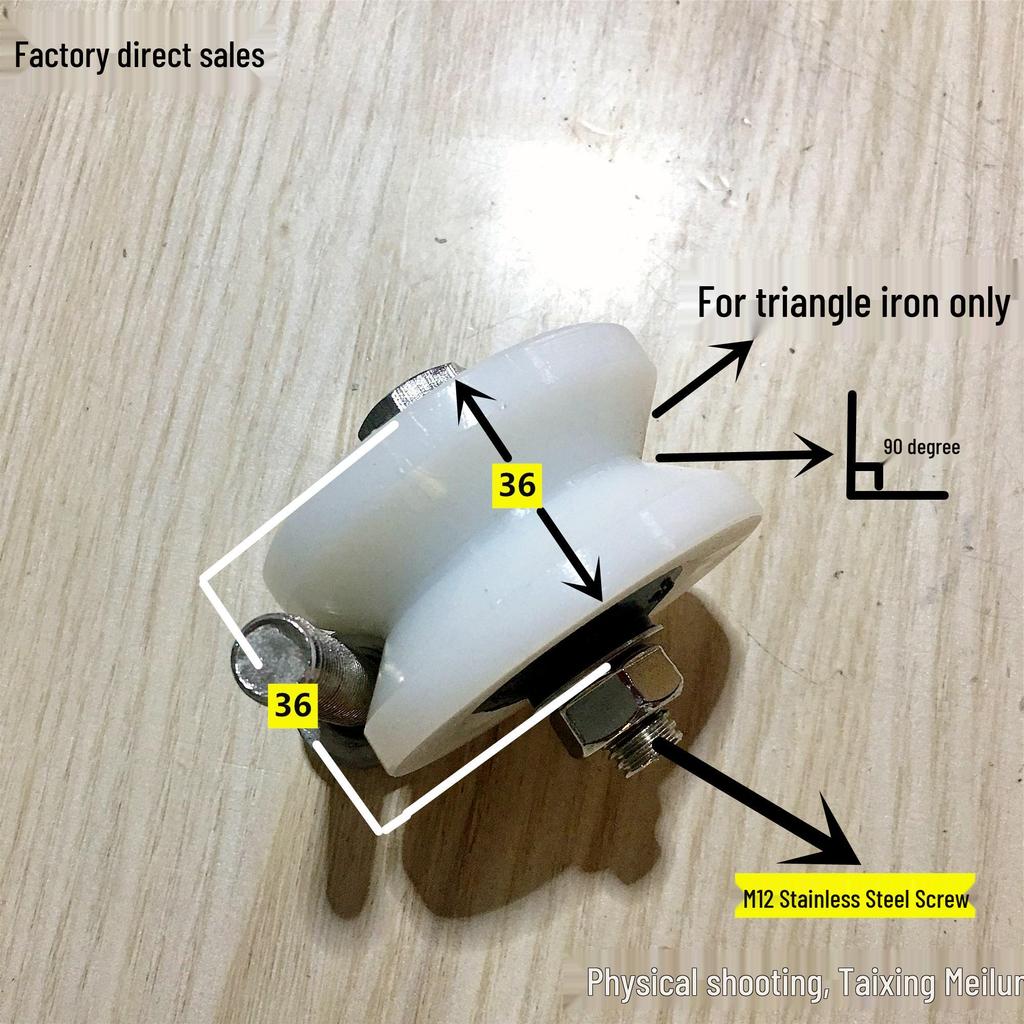 Stainless Steel Silent Sliding Door Nylon Track Roller for Courtyard Gate 