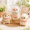 Cute Tulip Lamb Plush Keychain Fluffy Soft Stuffed Pendant Detachable Wrist Lanyard for Girls Birthday Gift