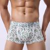 Men's Cotton Underwear Retro Floral Men's Comfortable and Breathable Low Waist Flat Angle Underwear