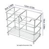Organisateur de rangement en métal noir Revêtement antirouille Multi-compartiments Pour Cuisine Salle de bain Comptoir