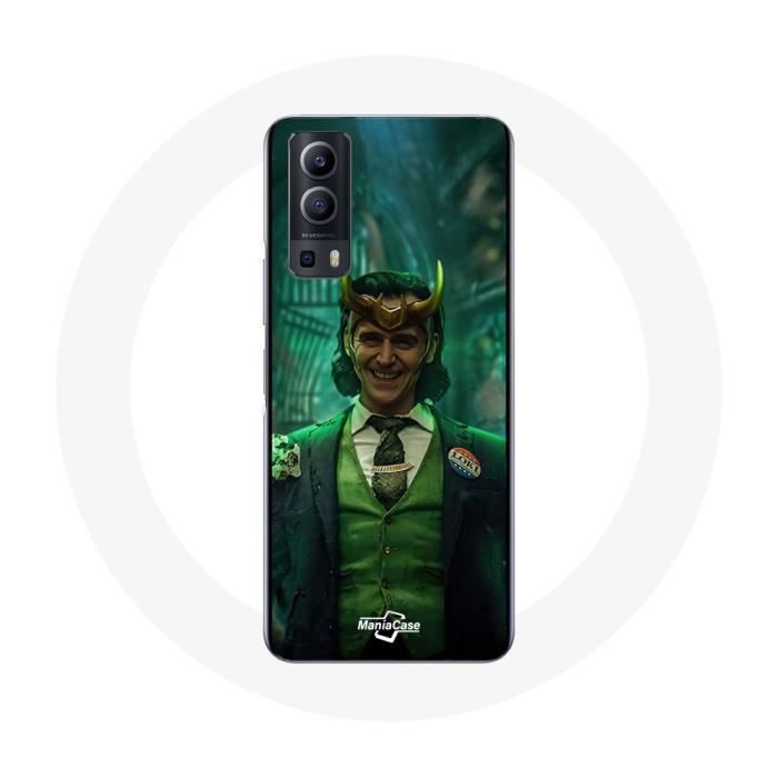 Coque pour Vivo Y72 - Maniacase - Loki Thor Ragnarok - Souple - Noir - Avec Casque
