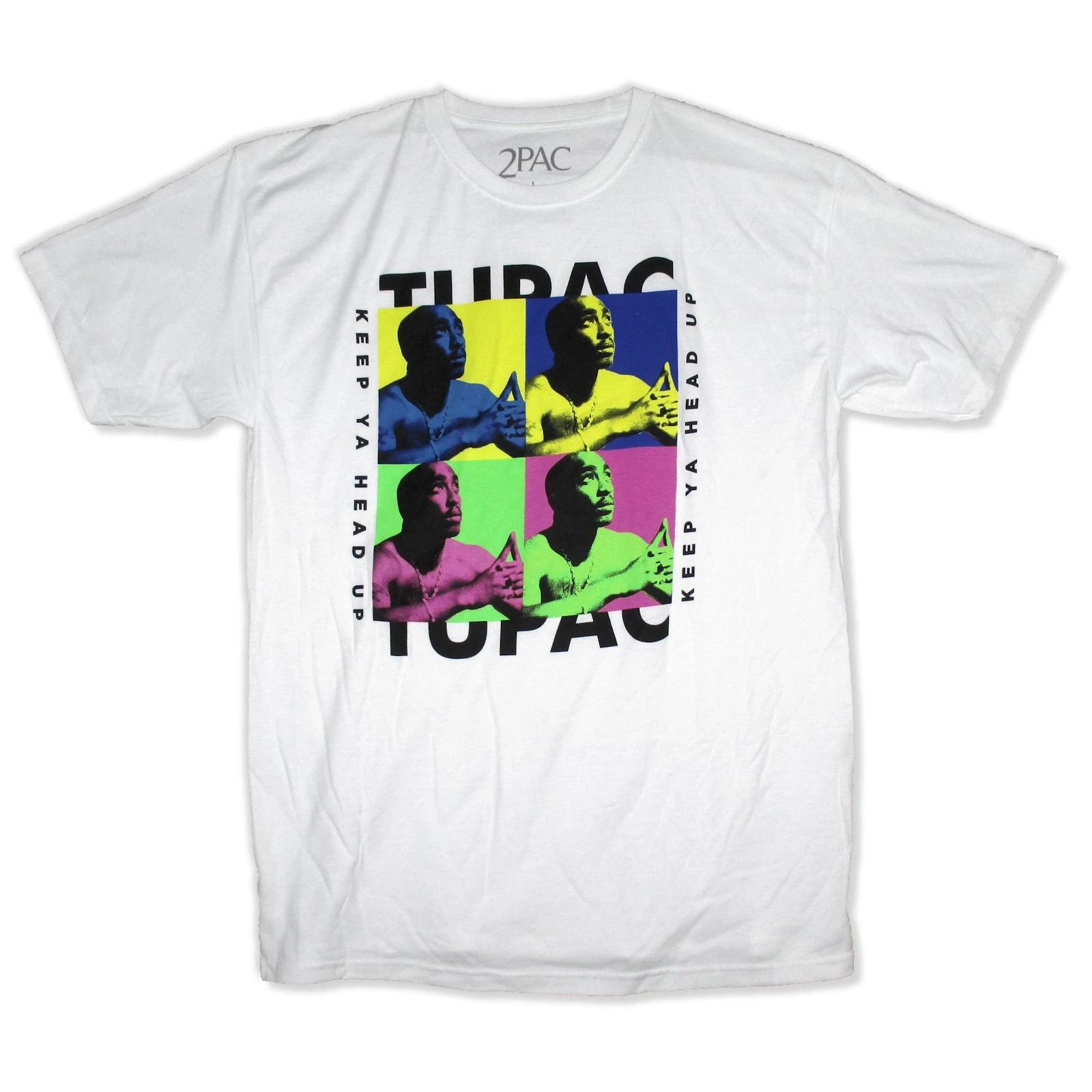 Men s Tupac Keep Ya Head Up T-shirt Small White XXXL