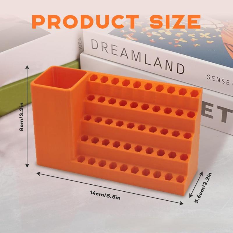 50-Hole Hex Screwdriver Bit Storage Box 1/4 Inch Impact Driver Bit Holder Organizer Durable Tool Box For DIY & Workshop