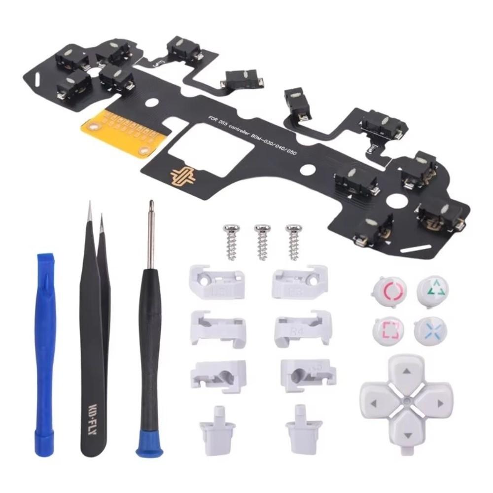 

Ergonomic Design Click Circuit Board Hair Trigger Kit for PS5 Controller Controller Modifications 12-Key White