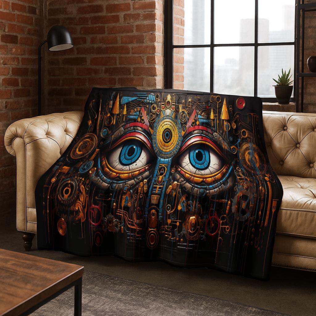 Beauty Eye of Providence Freemasonry Evil Eyes Flannel Blanket,Warm and Cozy Soft Throw Blanket for Home Bedroom Bed Sofa Kids