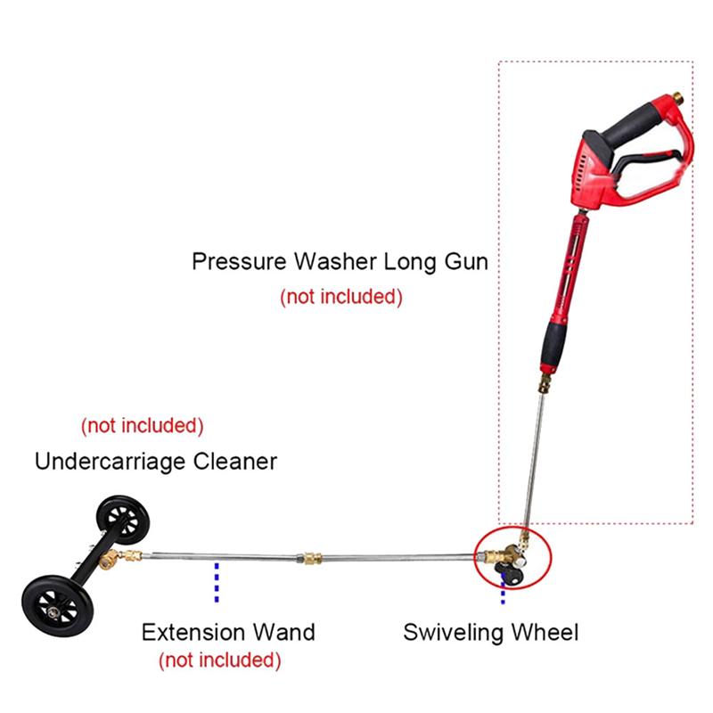 2025+ Chassis Cleaning Swivel Wheel for Pressure Washer Swivel Wheel Adapter for- Snow Foam Water Jet High Pressure
