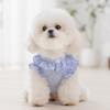 Spring Summer Dog Lotus Leaf Lace Cartoon Small Dog Teddy Vest Cat Small Fly Sleeve Bipod Pet Clothes