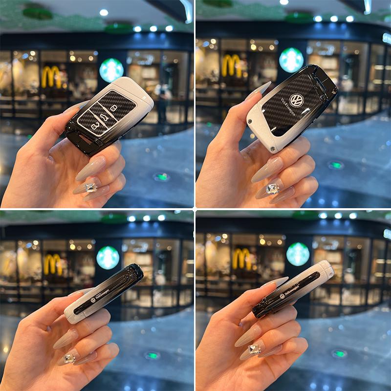 qwe3For VOLKSWAGEN VW New Car Key Case Cover Bag For VW Volkseagen Passat B8 Magotan For Skoda Superb A7 Kodiaq Seat Shell Fob