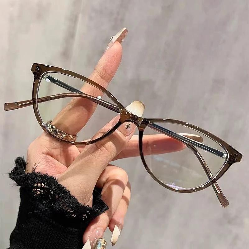 Fashion Anti Blue Light Reading Glasses For Women Cat Eye Reading Glasses Personalized Outdoor Decoration Glasses