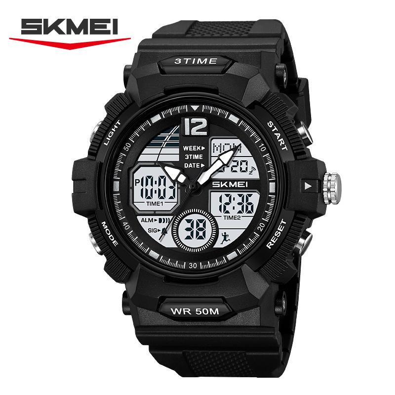 Men's Watch World Time Waterproof Luminous Sports Electronic Watch Student Outdoor Sports Electronic Watch