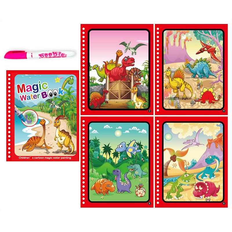 Jucării pentru Educație Timpurie Copii Carte Magică cu Pix Desen cu Apă Jucării Montessori Cadou Carte de Colorat Reutilizabilă Carte de Desen Magică