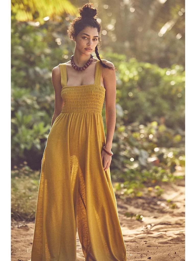 2025 Women's Casual Wide-Leg Solid Color Jumpsuit - Spring/Summer INS Style