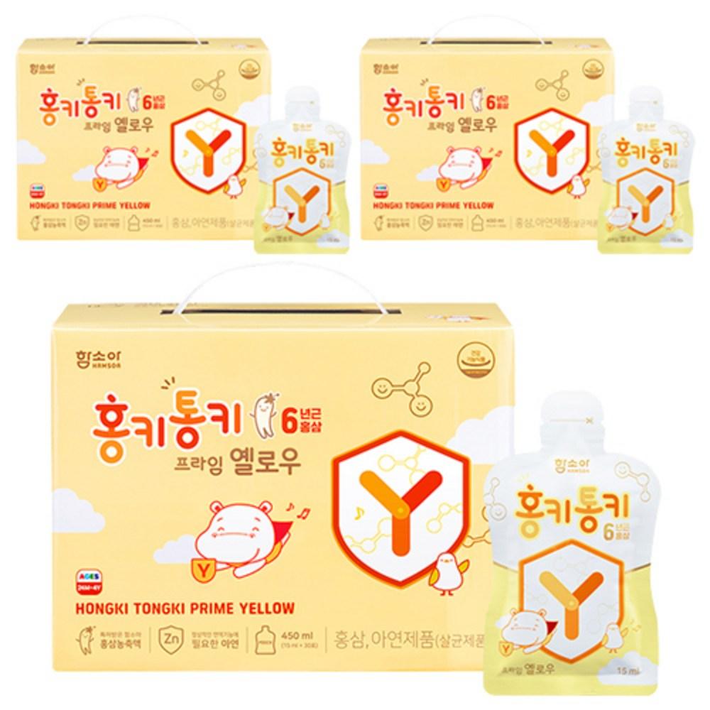Hamsoa Hongki Tongki Prime Yellow Baby Red Ginseng 450ml 3 pcs