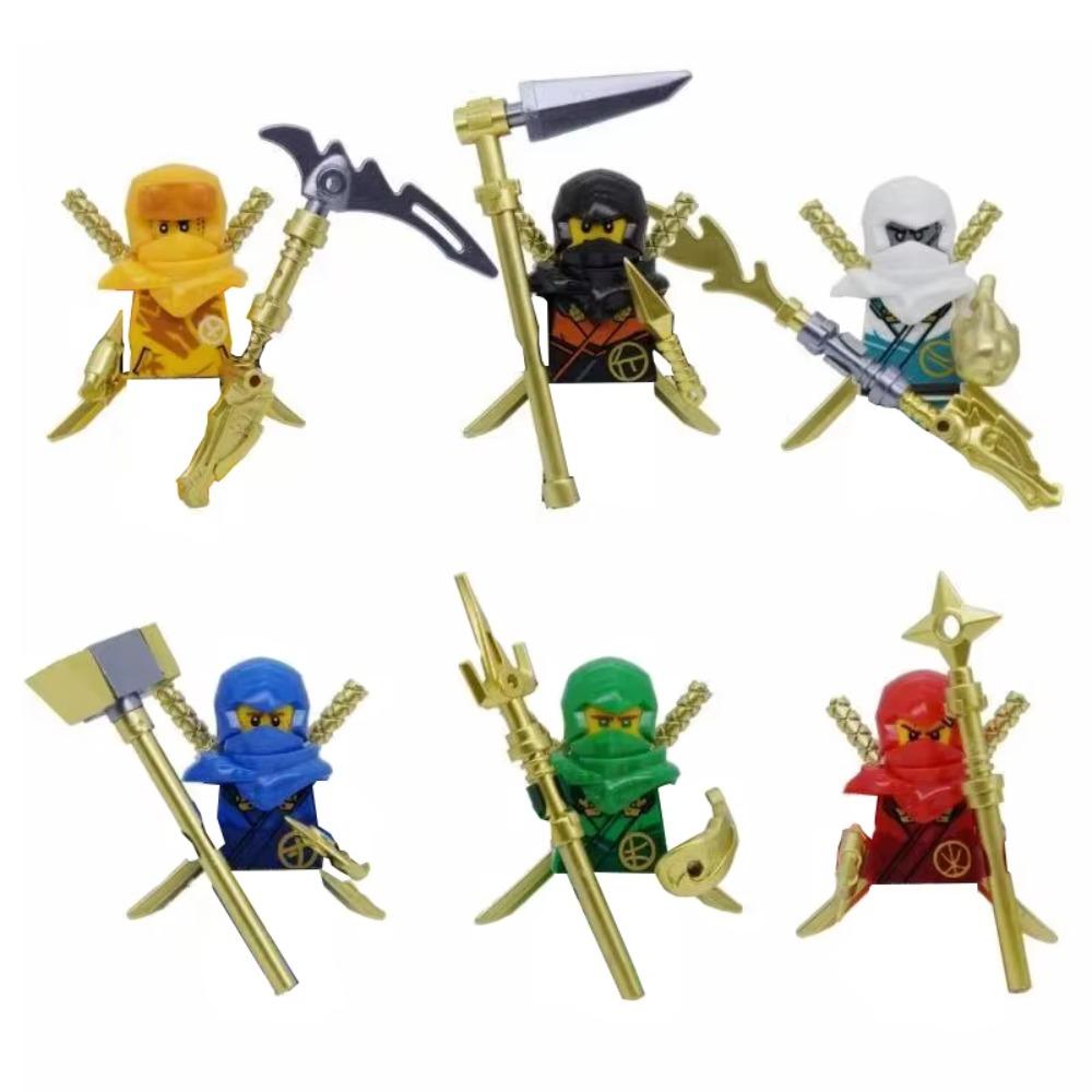 104 PCS ninja building block doll set, assembled role action doll DIY building block doll toy boy birthday gift.