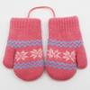 Fashionable Plush Snowflake Fingerless Winter Wool Thickened Warm Neck Cute Children's Gloves