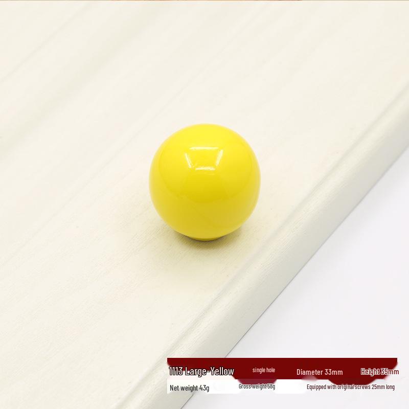 Round Colored Ceramic Drawer & Cabinet Handle