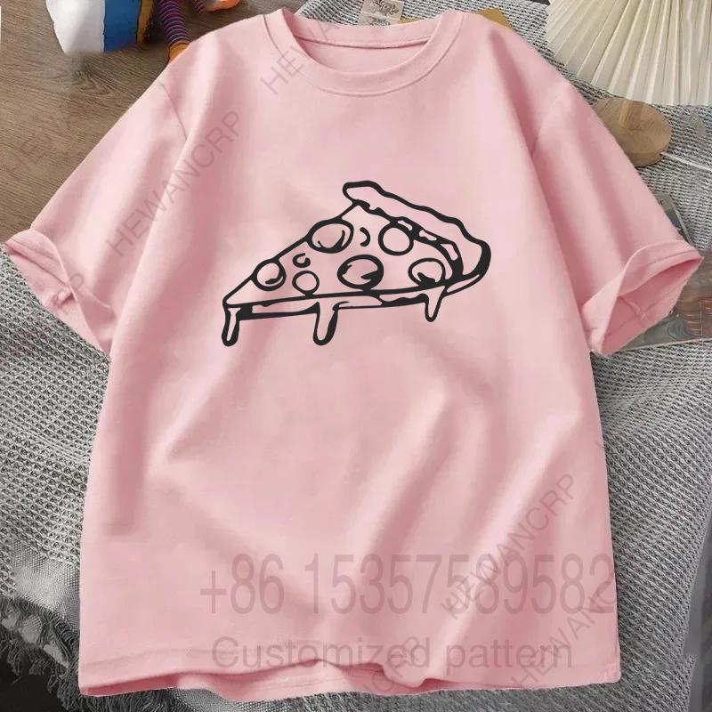Daddy and Me Parent Child Set Mom and Me Pizza Set Tshirt Mens Tracksuit Round Neck Short Sleeves Casual Cotton Pullover