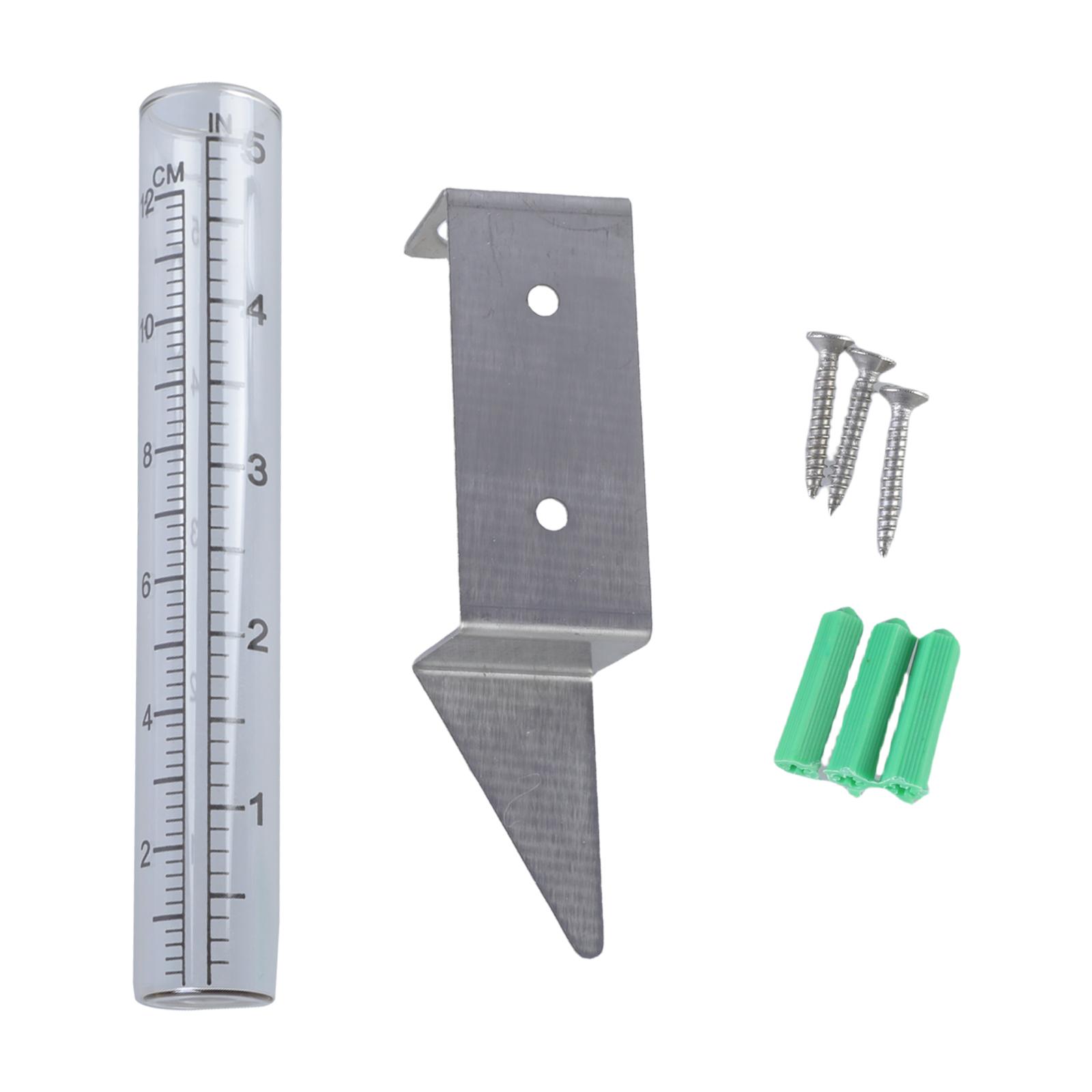 

Набор дождемеров Точный инструмент для измерения осадков Дождемер с устойчивой к ржавчине подставкой для сада, балкона и террасы