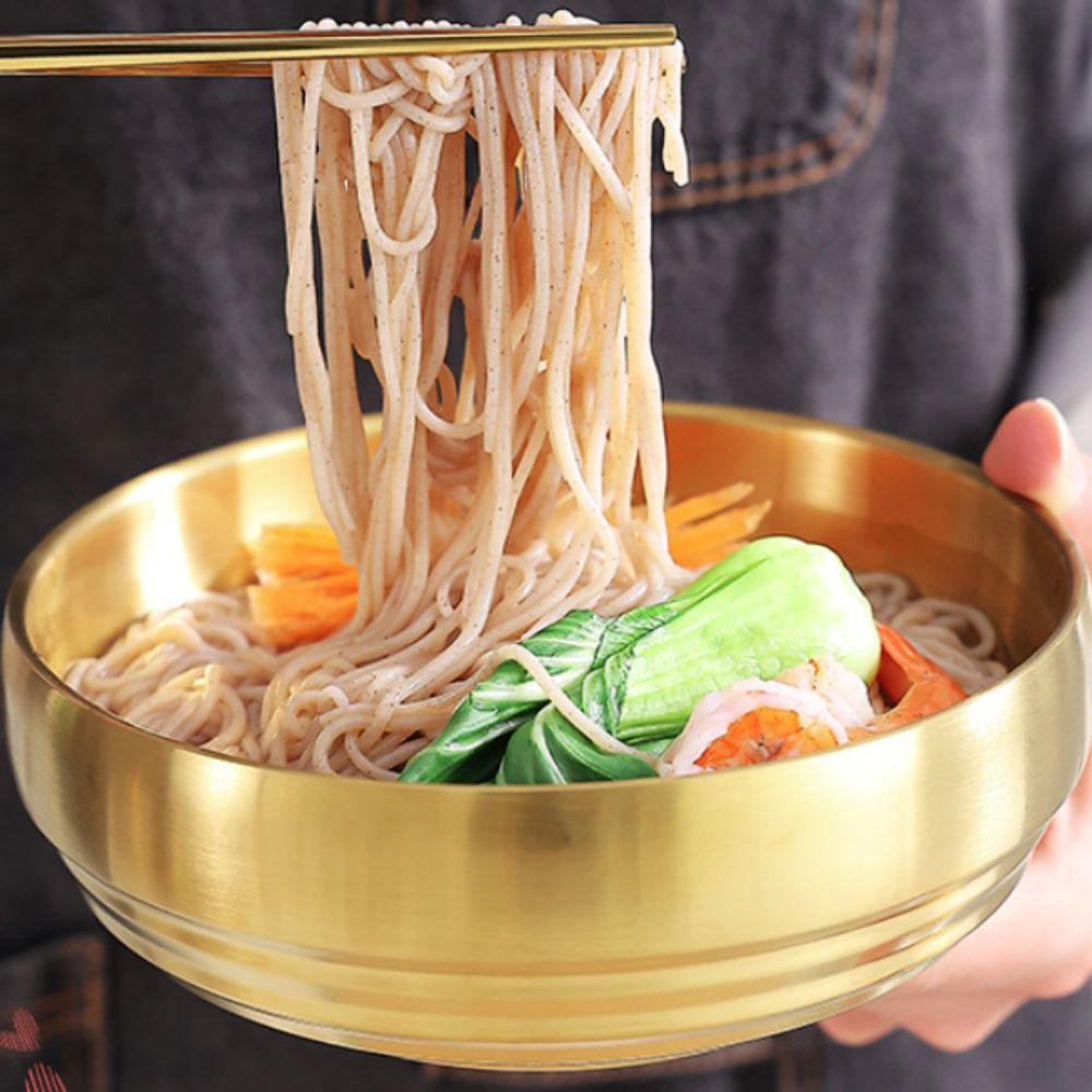 Large Capacity Korean Stainless Steel Bowl Anti-scald Salad Bowl Durable Soup Bowls  Kimchi