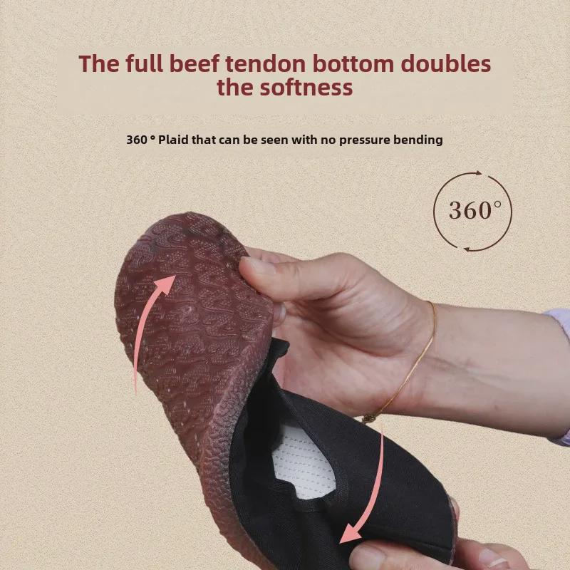 Men's Breathable Non-Slip TPR Sole Old Beijing Cloth Shoes