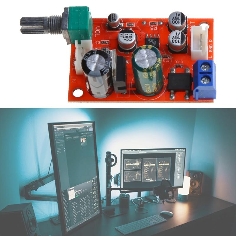 AD828 Stereo Vorverstärker Leistungsverstärker Platine Vorverstärker Modul Stromversorgung DC 8-24V AC 5-16V Mikrofon Vorverstärker