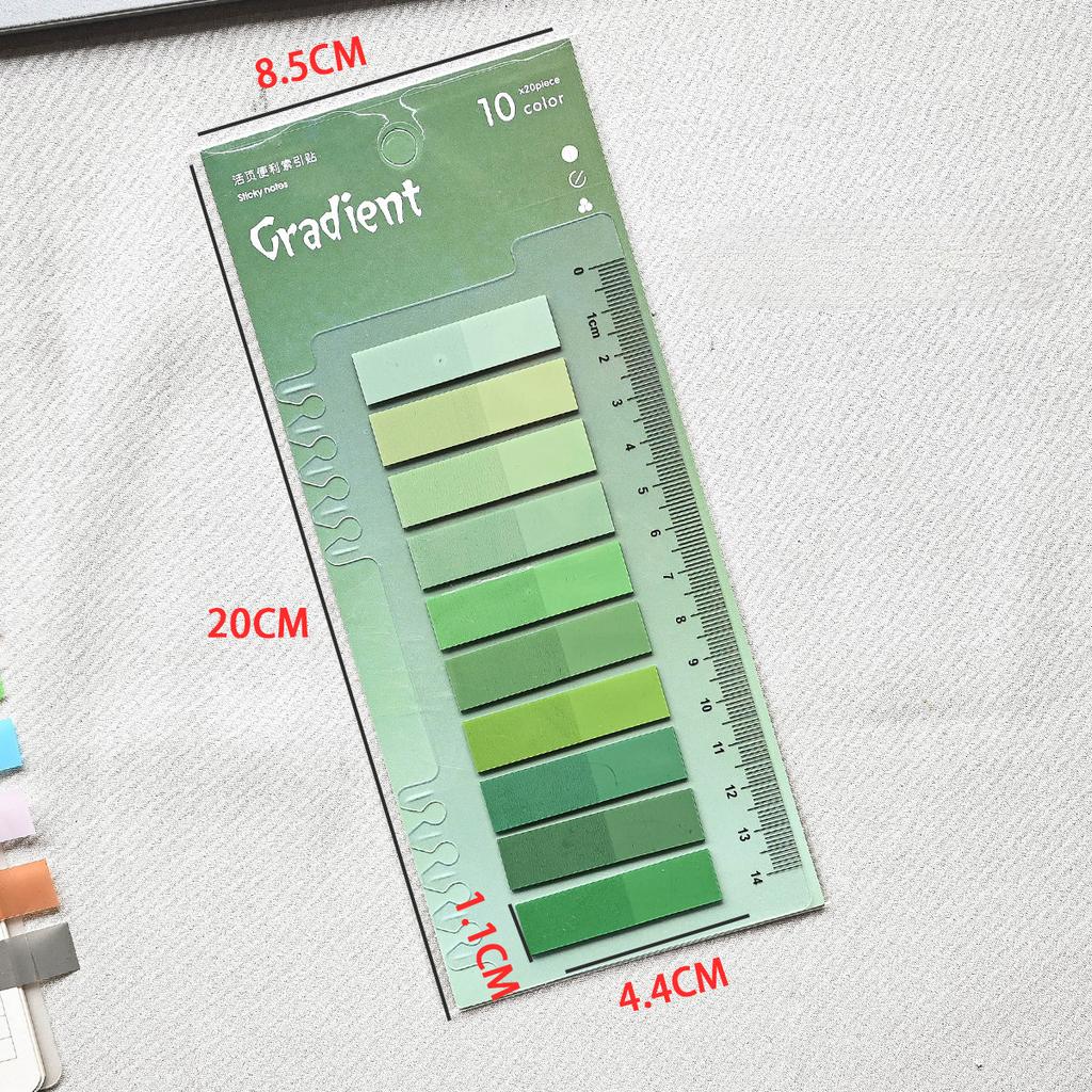 Solid Color Sticky Note Index Label Book Notebook Page Marker Paper Bookmark Tearable Waterproof Stationary Stickers