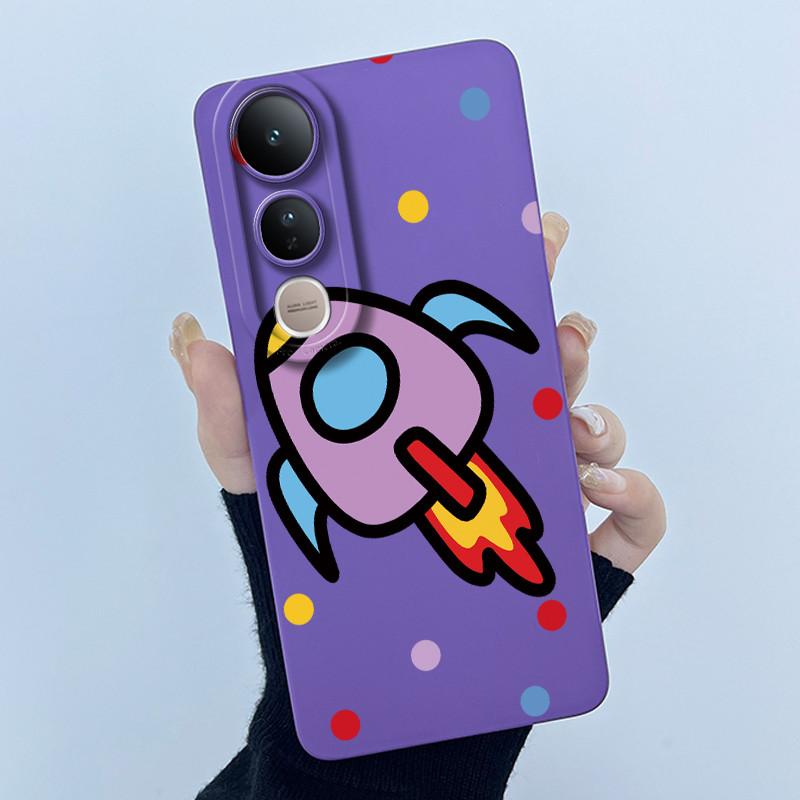 For Vivo V50 Lite Case Lovely Phone Shell Soft Liquid Silicone Back Cover For Vivo V 50 Lite Full Protection Shockproof Bumper