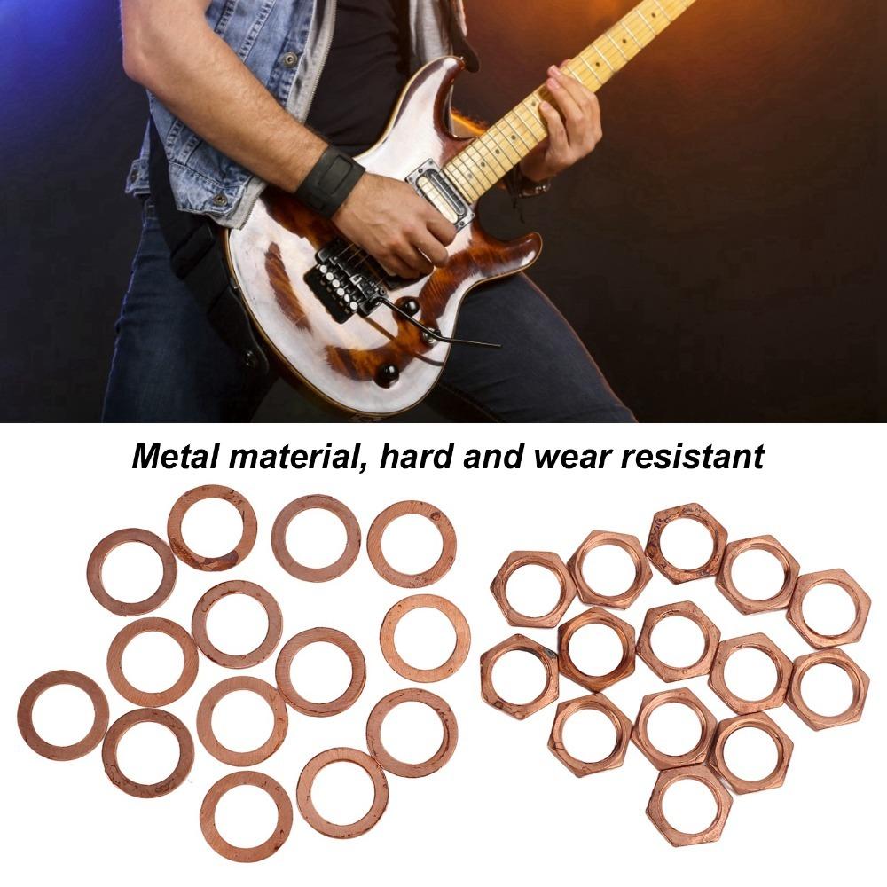 14Sets M9 Instrument Socket Connector Metal Guitar Jack Nut Washer Nut Washer Kit For Guitar