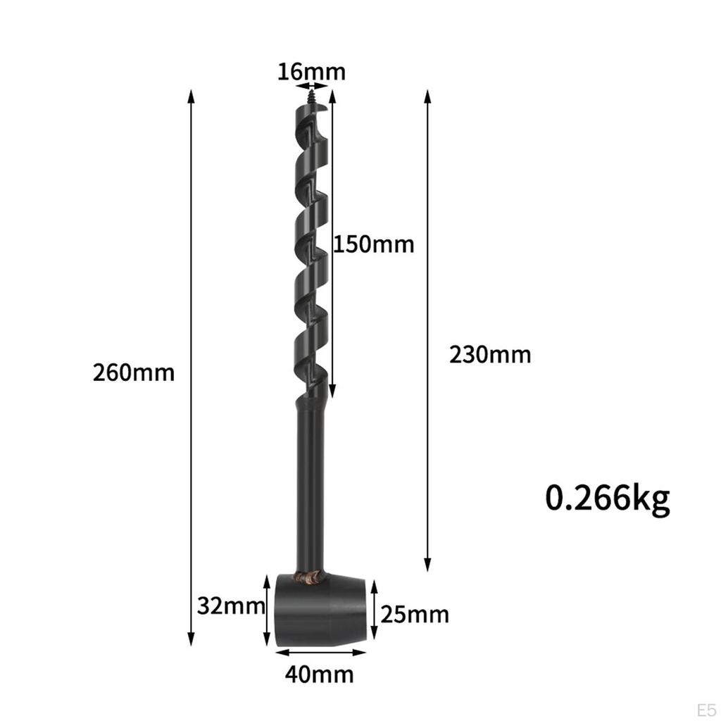 Wood Auger Survival Tools, Heavy Duty Bushcraft Woodworking Spiral Hole Hand Drill for Backpacking