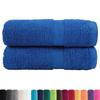 VidaXL Serviettes d'invité de Qualité Supérieure 2 pcs, Draps de Bain, Essuie-mains, Serviette de Visage Salle de Bain, Bleu 137182