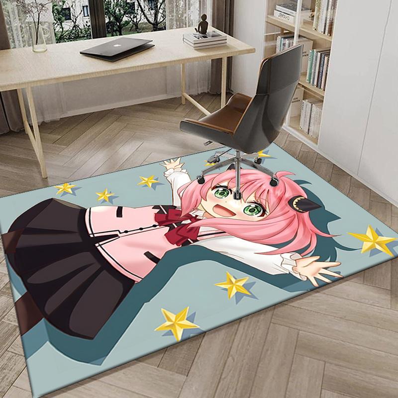 Cute anime spy Famliy Carpet, Chair Rug,Rug for Office Bedroom living rooms, Doormat decor Fan Gift Christmas Gift
