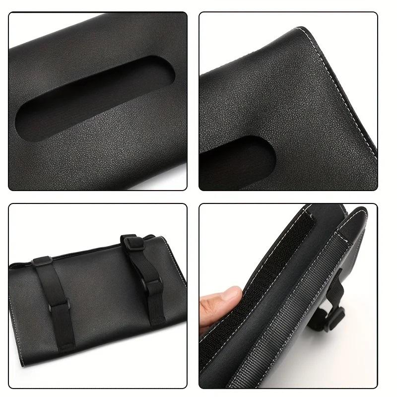 Car Sunshade Plate Tissue Box Universal Auto Interior Soft Leather Car Tissue Box Car Hanging Buckle Container Paper Bag Tools