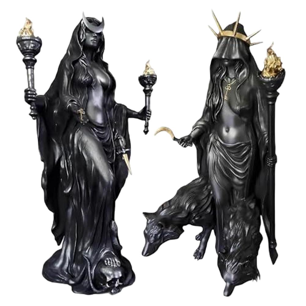 Hekate Niktipolos Sculpture Wear Resist The Witch of Night Statue Multi-Purpose Hecate Resin Sculpture Ornament Halloween Gifts