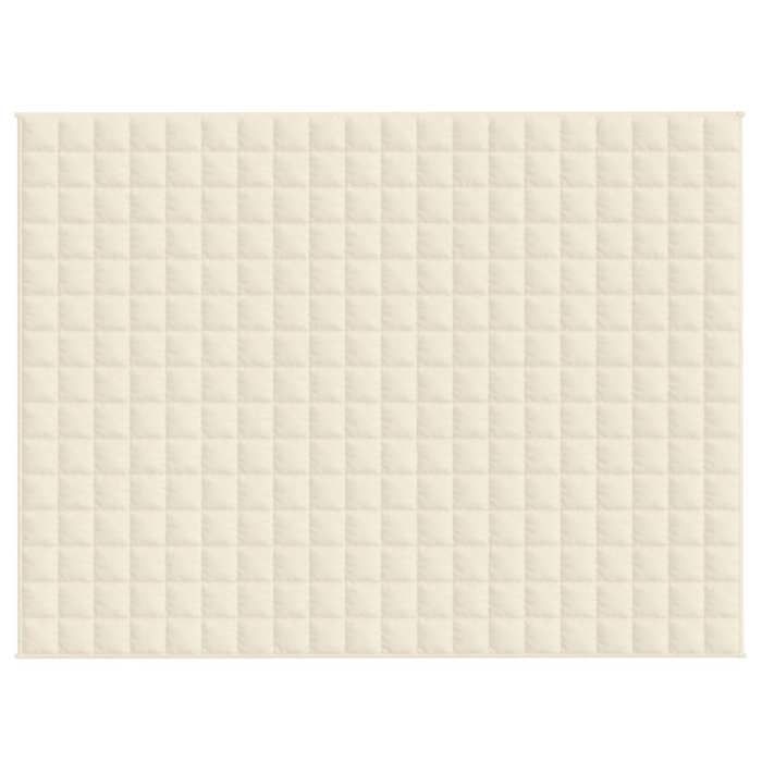VidaXL Weighted Blanket Light Cream 150x200 Cm 11 Kg Fabric 350811