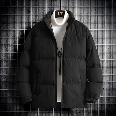 Herbst und Winter Herren Loose Fashion Jacke Baumwolljacke Kurze Schlanke Jugendjacke Stehkragen Baumwolle Dicke Warme und Winddichte Daunenjacke