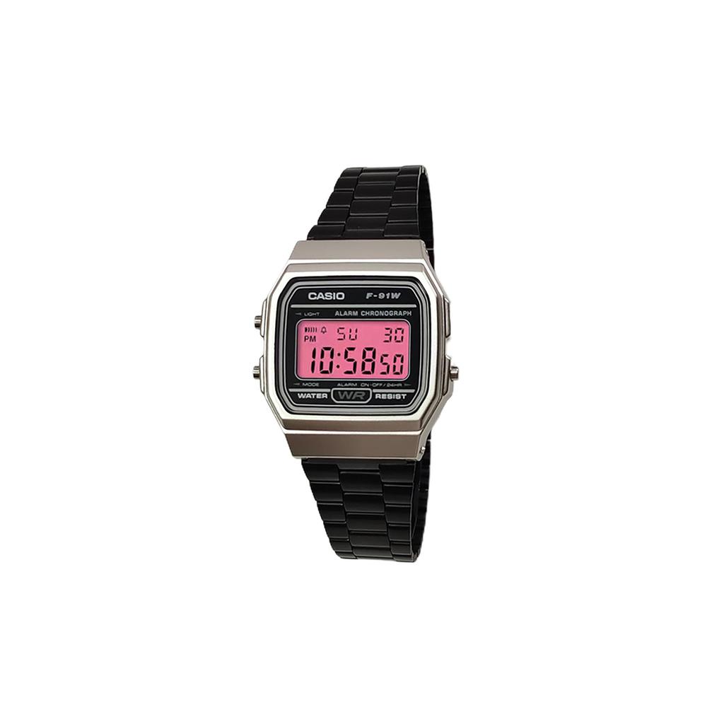CASIO Custom Collection Quartz Movement Stainless Steel Strap Watch Men's Watches Black Dial F-91WM-7A(Watch5--)