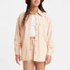 Levis SS22 Solid Pocket Button Denim Long Sleeve Shirt Women Shirts Pink A1776-0005