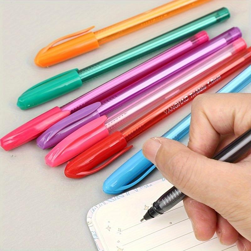 Ballpoint Pen Bullet Type 1.0mm Socket Plastic Pen 10 Colors Creative Ballpoint Pen Children Stationery Office Ballpoint Pen