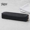 Estojo Elegante Minimalista em Couro PU para Lápis, Bolsa Multifuncional para Armazenamento de Material de Papelaria com Zíper Metálico Suave, Bolsa para Viagem à Prova d'Água e Manchas